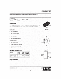 DataSheet ZXMP6A13F pdf