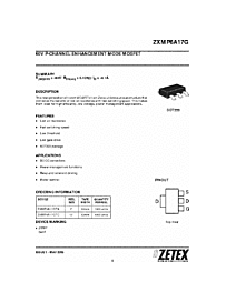 DataSheet ZXMP6A17G pdf