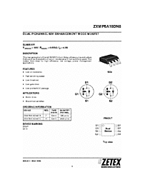 DataSheet ZXMP6A18DN8 pdf