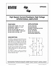 DataSheet OPA603 pdf