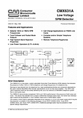 DataSheet CMX631A pdf