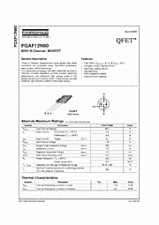 DataSheet FQAF12N60 pdf