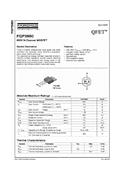 DataSheet FQP3N60 pdf