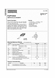 DataSheet FQPF3N40 pdf