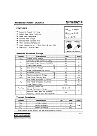 DataSheet SFW/I9Z14 pdf