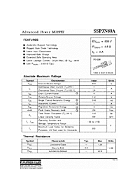 DataSheet SSP3N80A pdf