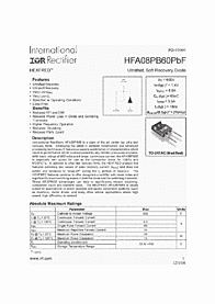 DataSheet HFA08PB60PBF pdf