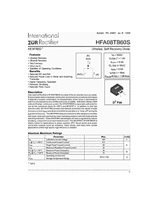 DataSheet HFA08TB60S pdf