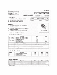 DataSheet IRFPS30N60K pdf