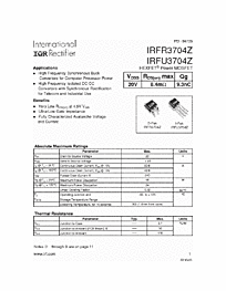 DataSheet IRFR3704Z pdf