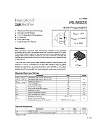 DataSheet IRL5602S pdf