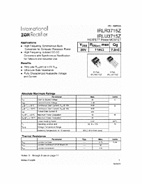 DataSheet IRLR3715Z pdf