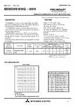 DataSheet M5M5W816WG-85HI pdf