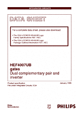 DataSheet HEF4007UB pdf