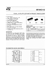 DataSheet M74HC112RM13TR pdf