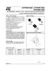 DataSheet STF5NK100Z pdf