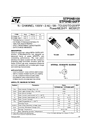 DataSheet STP5NB100 pdf