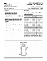 DataSheet CD74HCT14 pdf