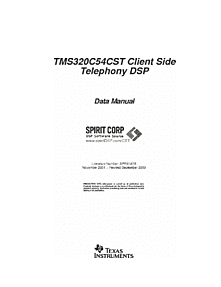 DataSheet TMS320C54CST pdf