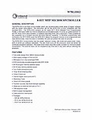 DataSheet W78LE812-24 pdf